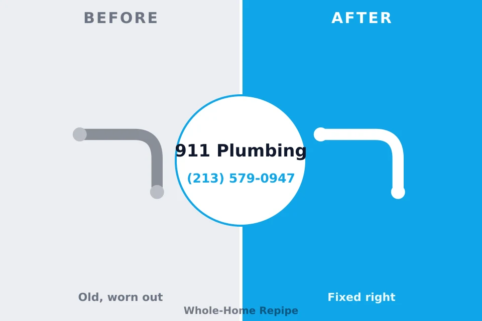 Before and after: plumbing company Auburn, WA